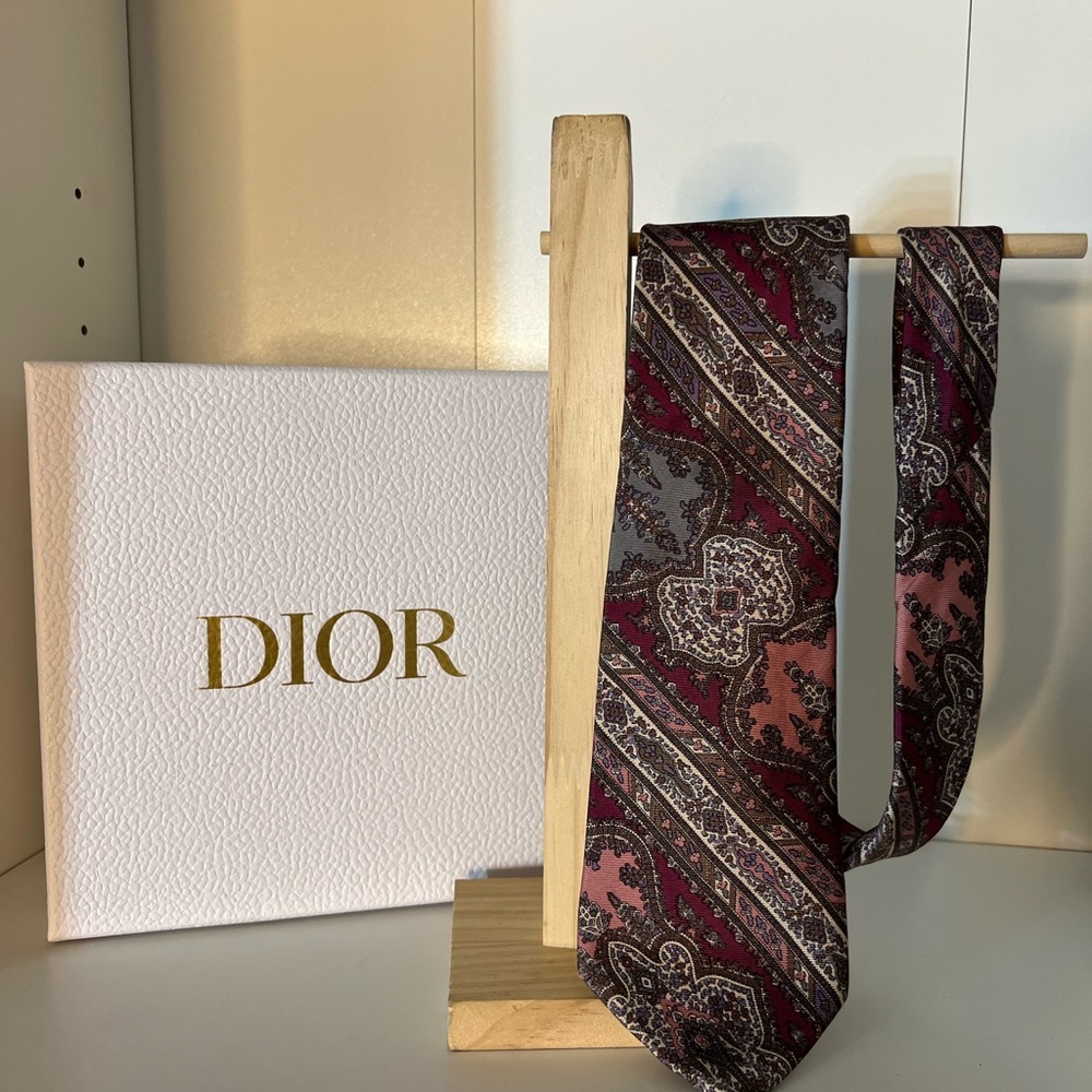 Dior Red silk tie